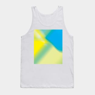 Yellow and Turquoise Blue Abstract Glow Tank Top